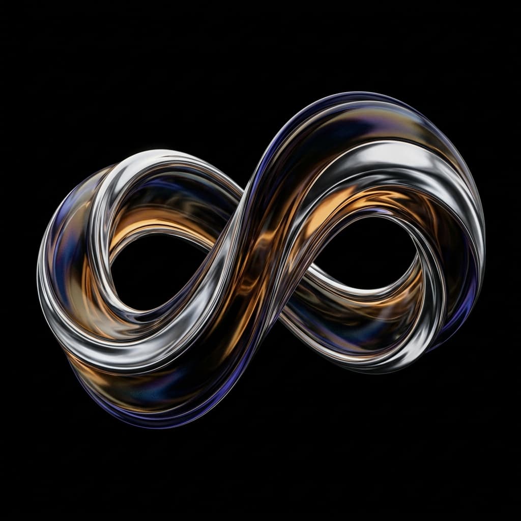 Liquid Chrome & Glass Helix